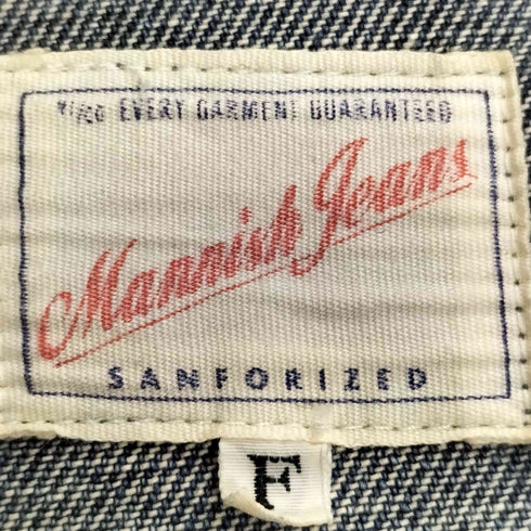 MANNISH JEANS レースアップ 膝丈 デニム ワンピース レディース FREE