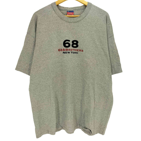 チャンピオン Champion AUTHENTIC ATHELETIC APPAREL NEW YORK ロゴTシャツ 半袖 クルーネック Tシャツ メンズ import:XL