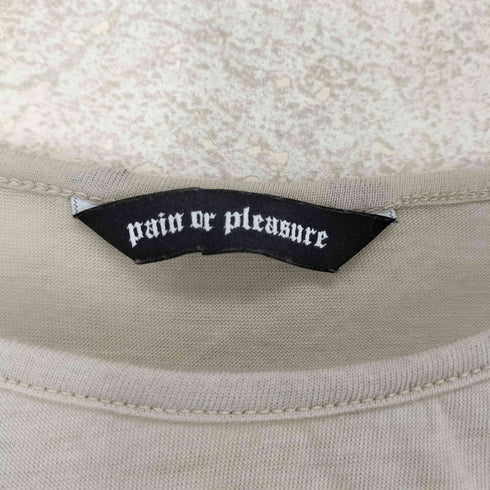 PAIN OR PLEASURE ペインオアプレジャー シアー 長袖 Uネック Tシャツ Y2K 韓国 レディース