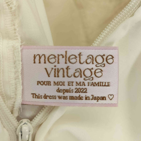 merletage vintage お花とリボンの舞うドレス ワンピース レディース FREE