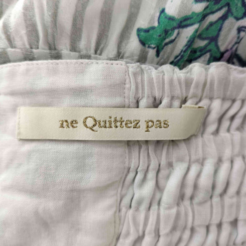 ヌキテパ NE QUITTEZ PAS Cotton Jacquard Lily Print Cami Dress コットンジャガード リリープリント キャミドレス レディース