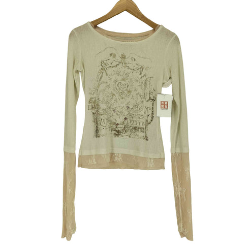 スカルプター SCULPTOR TRIPLE LACE LAYERED TEE トリプル レース レイヤード Tシャツ Y2K 韓国 レディース S