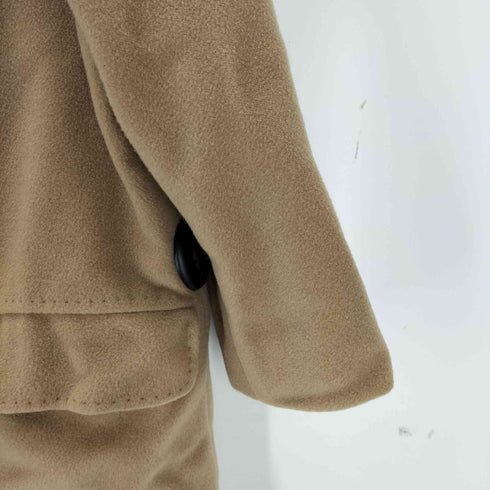 マックスマーラ MAX MARA MADE IN ITALY 白タグ カシミヤ混 ウール チェスターコート レディース J 36