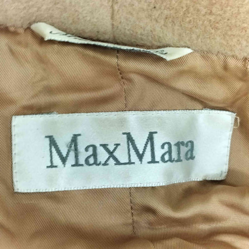 マックスマーラ MAX MARA MADE IN ITALY 白タグ カシミヤ混 ウール チェスターコート レディース J 36