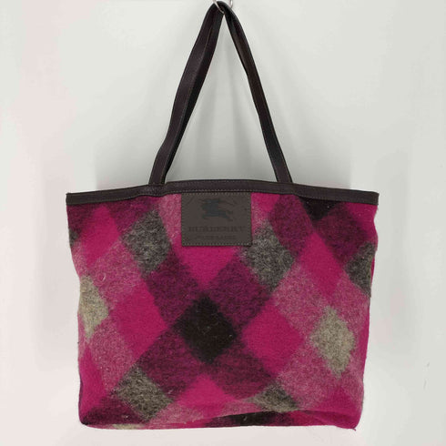 バーバリーブルーレーベル BURBERRY BLUE LABEL フェルト ウール リバーシブル トートバッグ レディース