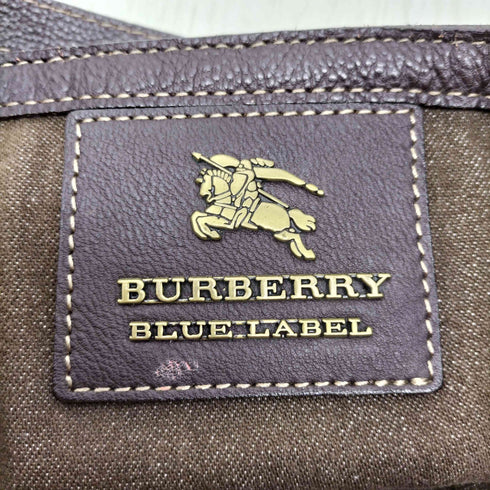 バーバリーブルーレーベル BURBERRY BLUE LABEL フェルト ウール リバーシブル トートバッグ レディース