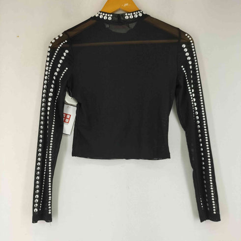 LIZETTE COLLECT スタッズ加工 ハイネックシアートップス レディース JPN:S