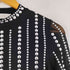LIZETTE COLLECT スタッズ加工 ハイネックシアートップス レディース JPN:S