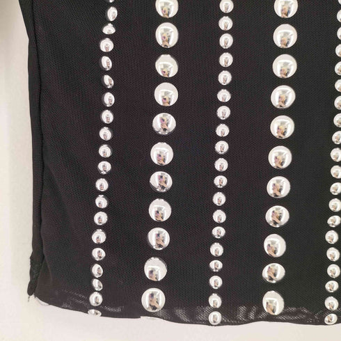 LIZETTE COLLECT スタッズ加工 ハイネックシアートップス レディース JPN:S