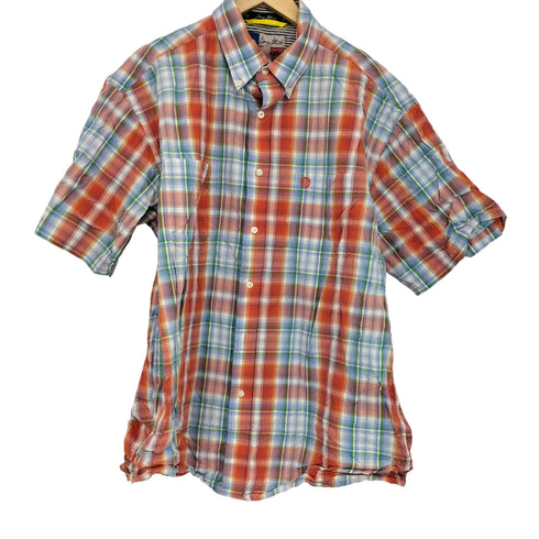 ラングラー Wrangler S/S マドラスチェック ボタンダウンシャツ メンズ