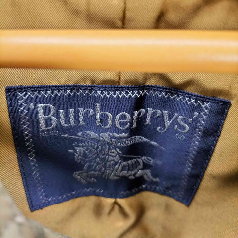 バーバリーズ BURBERRYS 90s チェックライナー付 比翼 ステンカラーコート 玉虫 玉蟲 メンズ
