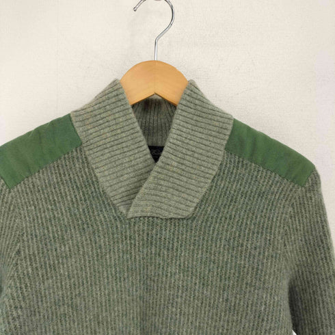 ブルックスブラザーズ BROOKS BROTHERS ウール100 スウェード切替 ショールカラー ニット セーター レディース m