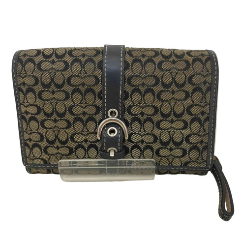 コーチ COACH シグネチャー ベルト付き キャンバス 2つ折り財布 レディース