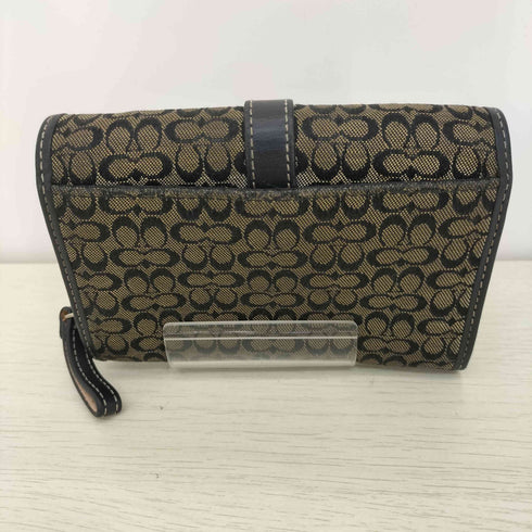 コーチ COACH シグネチャー ベルト付き キャンバス 2つ折り財布 レディース