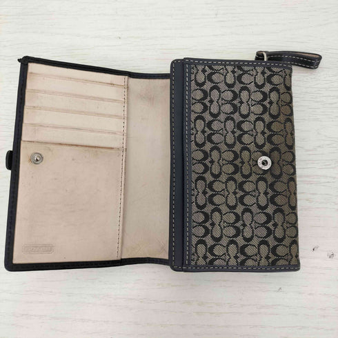 コーチ COACH シグネチャー ベルト付き キャンバス 2つ折り財布 レディース