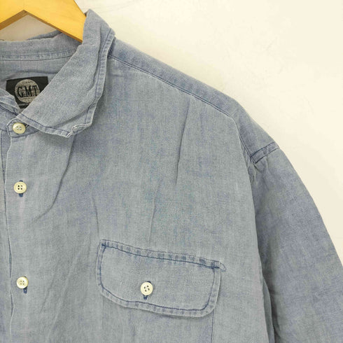 G.M.T リネンレーヨン 両フラップ S/S シャツ メンズ LL