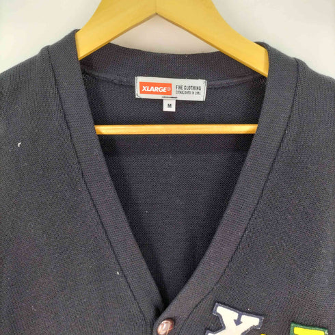 エクストララージ XLARGE ロゴワッペン アクリル カーディガン メンズ JPN:M