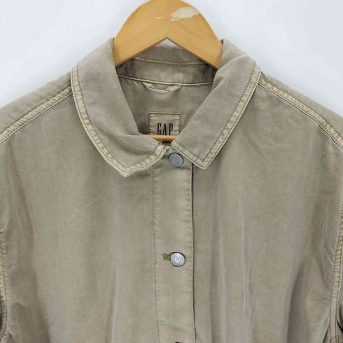 ギャップ Gap テンセル シャツジャケット レディース L