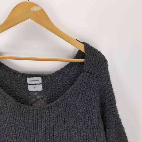 メゾンミハラヤスヒロ Maison MIHARA YASUHIRO ダメージ加工 アルパカ混 ニット レディース JPN:M