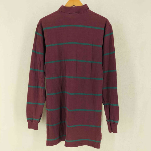 ポロバイラルフローレン Polo by RALPH LAUREN 90S USA製 コットン 鹿の子 ボーダー ラガーシャツ メンズ M