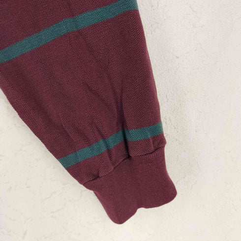 ポロバイラルフローレン Polo by RALPH LAUREN 90S USA製 コットン 鹿の子 ボーダー ラガーシャツ メンズ M