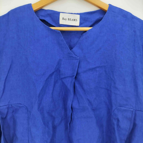 レイビームス Ray BEAMS Ray BEAMS / 麻 バック タック キーネック ワンピース レディース