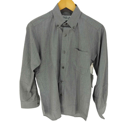 アニエスベーオム Agnes b.homme チェック 長袖 コットン ボタンダウンシャツ メンズ