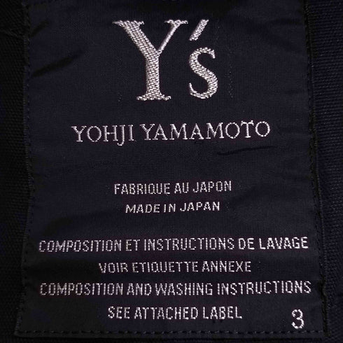 ワイズ Ys 燕尾 コットン リネン S/S テーラードジャケット レディース JPN:3