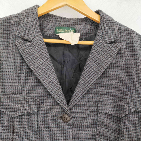 harve benard エルボーパッチ ウールハンティングジャケット レディース US:10