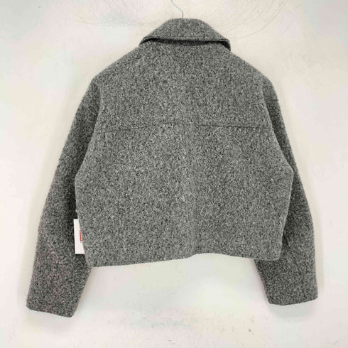 ザラ ZARA クロップド ブークレー ジップジャケット レディース import:S