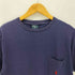 ポロバイラルフローレン Polo by RALPH LAUREN 90s ポニー刺繍 シングルステッチ ポケット Tシャツ ナス紺 メンズ import:M