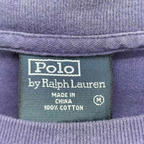 ポロバイラルフローレン Polo by RALPH LAUREN 90s ポニー刺繍 シングルステッチ ポケット Tシャツ ナス紺 メンズ import:M
