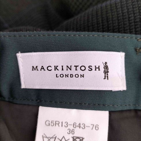 マッキントッシュロンドン Mackintosh LONDON ウール レーヨン混 チェック スラックス レディース 36