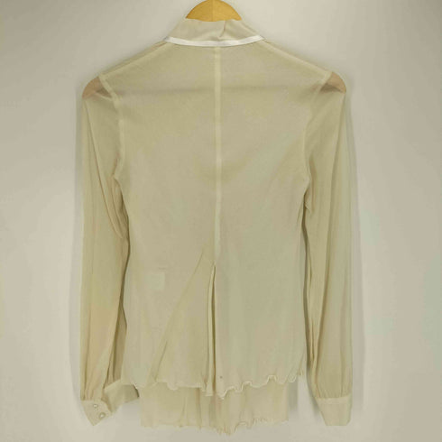 DOUBLE FANTASIA リボン シルク コットン L/S レイヤード シャツ レディース JPN:38