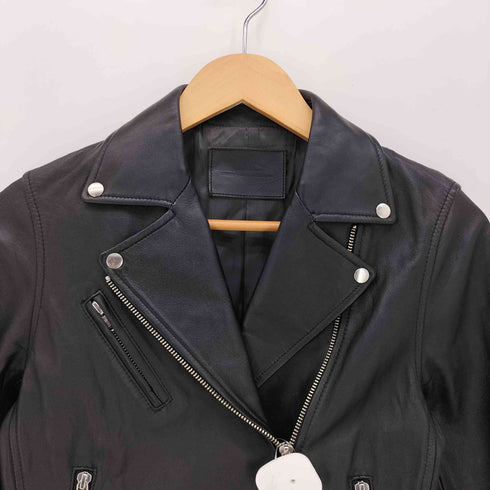 グリーンレーベルリラクシング GREEN LABEL RELAXING KC SHEEP LEATHER レザー ダブルライダースジャケット レディース JPN:38