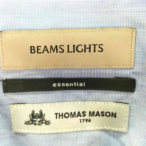 ビームスライツ BEAMS Lights トーマス・メイソン生地 バンドカラーシャツ メンズ JPN:3