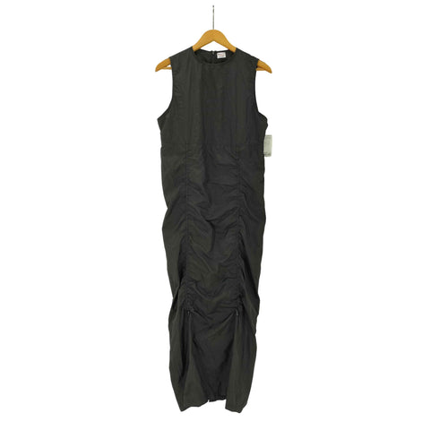 レイビームス Ray BEAMS 24SS 別注 コラボ ギャザー ノースリーブ ワンピース ブラック レディース FREE