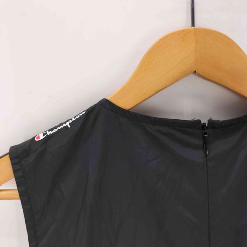 レイビームス Ray BEAMS 24SS 別注 コラボ ギャザー ノースリーブ ワンピース ブラック レディース FREE