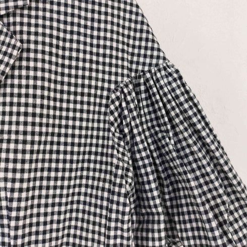 エピヌ epine gingham check arm balloon jacket ギンガムチェック アーム バルーン ジャケット レディース FREE
