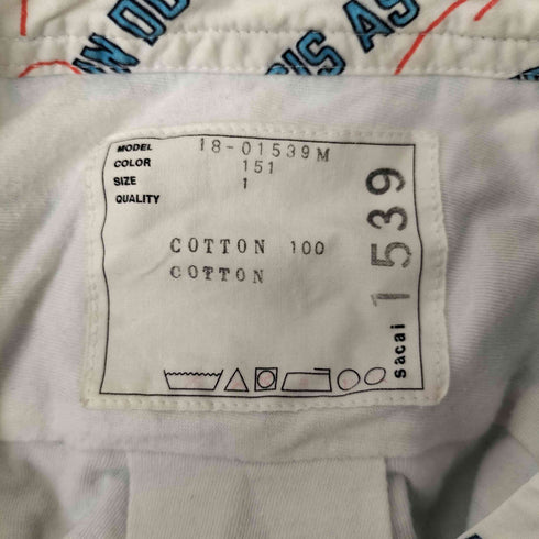 サカイ Sacai 18SS All-over graphic print pocket t-shirt オールオーバー グラフィック プリント ポケット 半袖 Tシャツ レディース 1