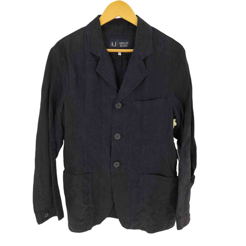 アルマーニジーンズ ARMANI JEANS イタリア製 3Bリネンテーラードジャケット メンズ EUR:46