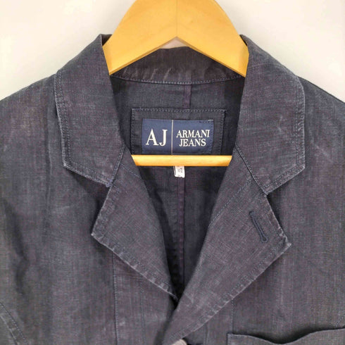 アルマーニジーンズ ARMANI JEANS イタリア製 3Bリネンテーラードジャケット メンズ EUR:46