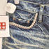 ヒステリックグラマー HYSTERIC GLAMOUR スタッズ ボタンフライ ビンテージ加工ブーツカットデニムパンツ メンズ US:34-35