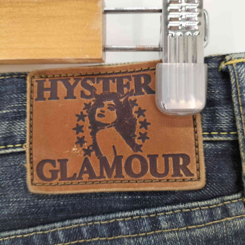 ヒステリックグラマー HYSTERIC GLAMOUR スタッズ ボタンフライ ビンテージ加工ブーツカットデニムパンツ メンズ US:34-35