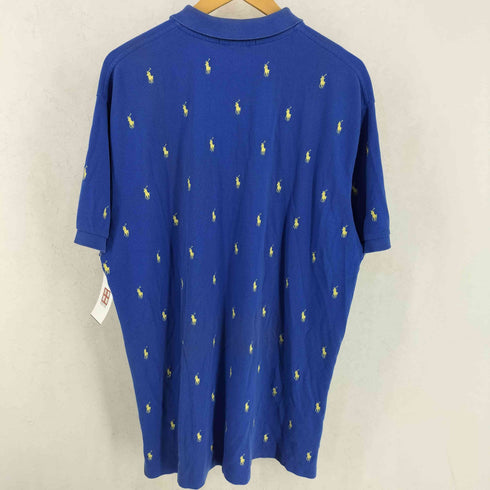 ポロバイラルフローレン Polo by RALPH LAUREN ポニー刺繍 総柄 コットン ポロシャツ メンズ XL