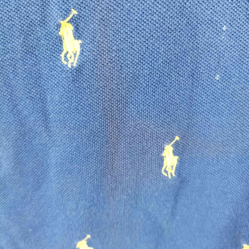 ポロバイラルフローレン Polo by RALPH LAUREN ポニー刺繍 総柄 コットン ポロシャツ メンズ XL