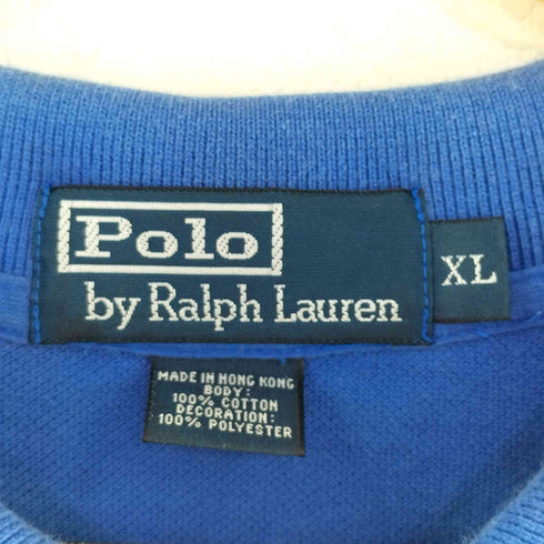 ポロバイラルフローレン Polo by RALPH LAUREN ポニー刺繍 総柄 コットン ポロシャツ メンズ XL