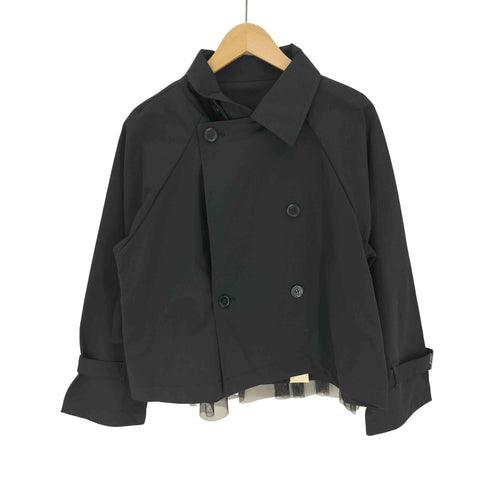 ナイスクラップ NICE CLAUP 【後ろ姿も可愛い】バックチュールフリルショートジャケット レディース FREE