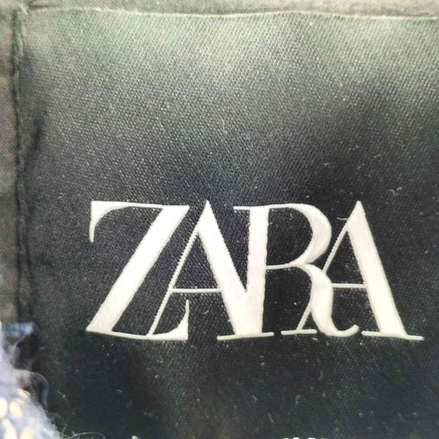 ザラ ZARA クロップドツイードハイネックジャケット レディース import:L