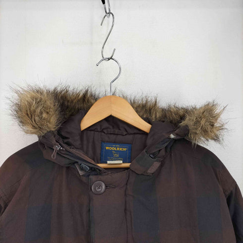 ウールリッチ WOOLRICH チェック ファーフード 中綿ジャケット メンズ import:L
